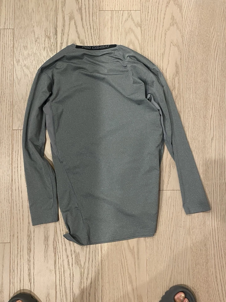 Nike Pro Combat Shirt Men XL Slim Fit Compression Base Layer Long Sleeve - Image 4 of 4