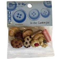 Dress It Up In The Cookie Jar Buttons - Shank Sweet Treat Cookies Yummy Food 078