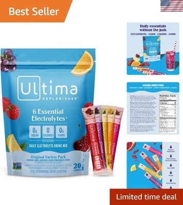 Ultima Replenisher Daily Electrolyte Powder   Original Variety Pack, 20...