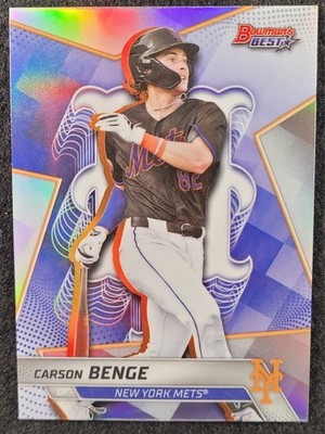2025 Topps Bowman's Best Refractor Karte #TP-22 CARSON BENGE NEW YORK METS 