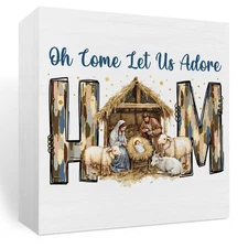 Vintage Christmas Decor, Christian Christmas Decorations Indoor, Baby Jesus N...