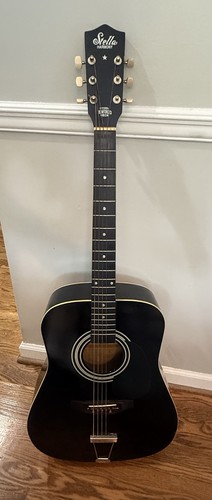 Vintage Stella Harmony Steel Reinforced Neck 6 String Acoustic Guitar with Case
