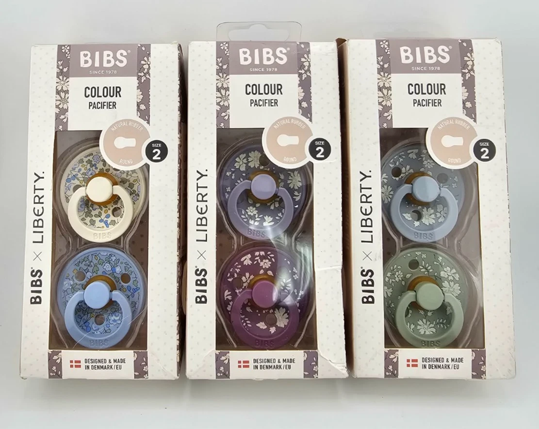 LOT OF 3- BIBS Pacifiers Color Collection | Natural Rubber Baby Pacifier SEALED
Opens in a new windo
