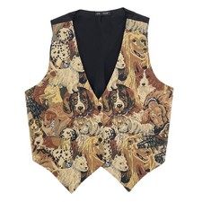 90s tapestry dog puppy vest 1990s vintage