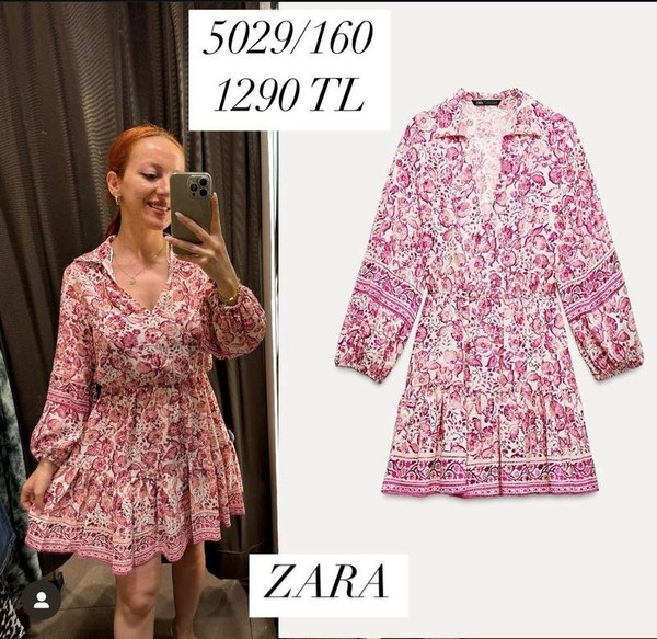 Women ZARA Dress Pink 38 / M / 46 #1UB6