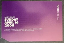 art postcard New Museum NYC 2000 Benefit gala Auction gallery invitation
