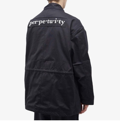 Fred Perry Men's x Raf Simons Military Jacket in Black Size Medium SALESMAN - Picture 3 of 18