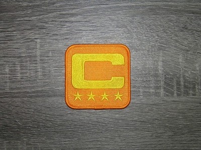 Orange Captain C Patch 4 Star (All Gold) Embroidered Iron On Patch 3'' x 3''