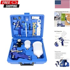 Hvlp Air Spray Gun Kit Automotive Paint Nozzle Set 600ml Aluminum