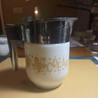 Vintage GEMCO Gold Butterfly Corning Corelle White Milk Glass Creamer