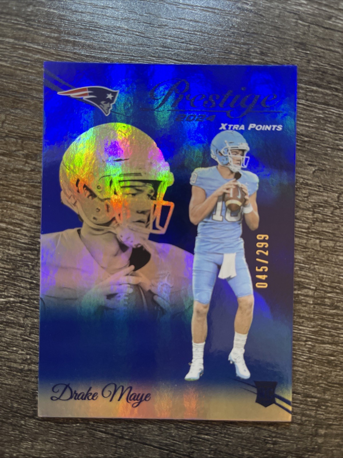 2024 Panini Prestige Rookies Drake Maye #304 Xtra Points Blue Premium /299 (RC)