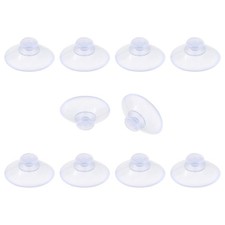 10 Pack 20mm Suction Cups for Glass Table Tops, Rubber Transparent Sucker Pads