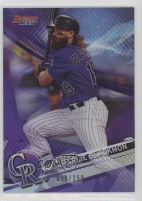 2017 Bowman's Best Purple Refractor 98/250 Charlie Blackmon #39 2a9