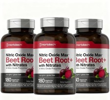 Nitric Oxide Beet Root Capsules  180 Count  with Nitrates and Precursor