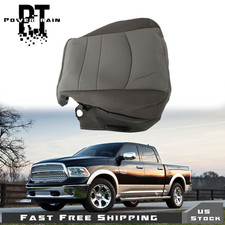 For Dodge Ram 1500 2500 3500 13-18 Driver Side Bottom Seat Cover Perforated Gray