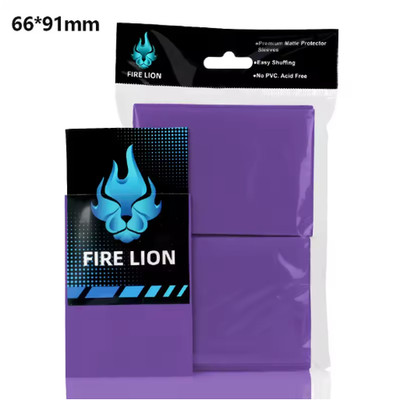100PCS 66x91mm Matte Card Sleeves Frosted Protector for Trading Cards TCG
