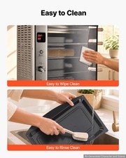 VEVOR Countertop Vertical Oven Brazilian Flame 5 Auto Rotating Skewers