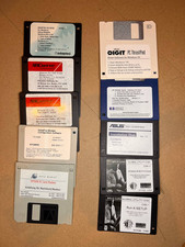 10x 3,5" Floppy Disk Konvolut ARCserve Adaptec ASUS HP IBM Psion Newton Vintage