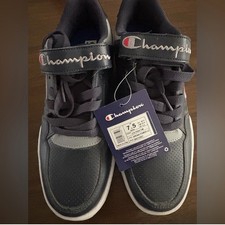 NWT CHAMPION ARENA POWER LOW SNEAKER MEN SHOES BLUE/GREY/WHITE/RED SIZE 7.5