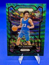 2024 Panini Prizm Draft Picks Basketball Trey Alexander Green Wave Prizm RC #85