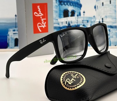 Ray-Ban RB4165 Justin Polarized Sunglasses 54mm Grey Mirror Silver UV400 New