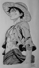 100% Hand Drawn Monkey D. Luffy  Artwork - Original Fan Artwork | One Peice