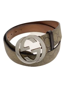 Ceinture GUCCI cuir PVC motif GG 411924 Occasion