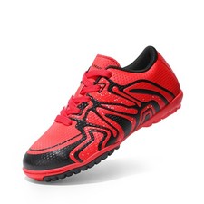DREAM PAIRS Boys Girls Indoor Turf Soccer Cleats Lace Up Athletic Youth Futsa...