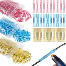 2100 Pcs Heat Shrink Butt Connectors, 16-14 Awg 22-16 Awg 12-10 Waterproof Cr...