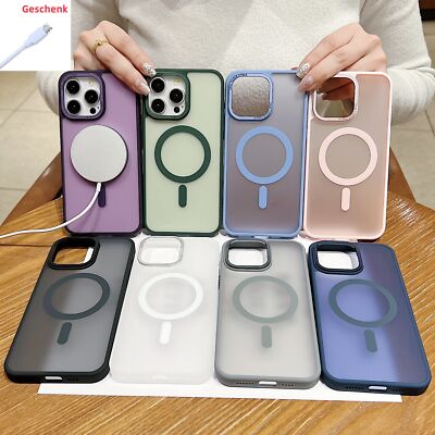 Hülle für iPhone 11 12 13 14 15 16 Pro Plus Max Handy Schutz Case Magsafe