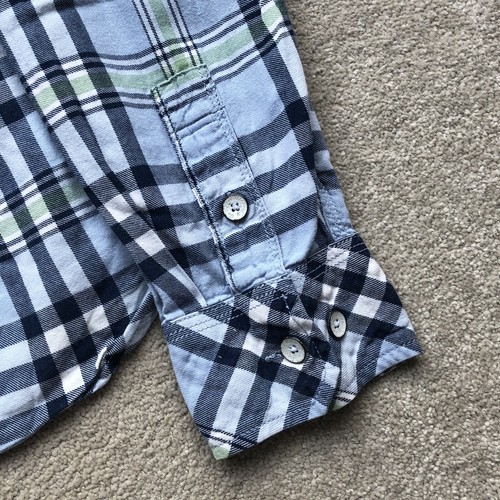 Levis Vintage Men’s Cotton Plaid Check Flannel Shirt Blue Size S / M - Picture 8 of 14