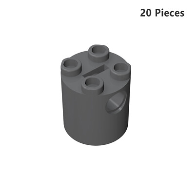 30361 Round Brick 2X2X2 Dark Gray 20 PCS Bricks, Pieces & Parts 100% Compatible