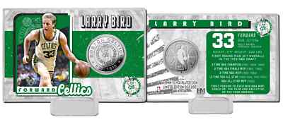 Highland Mint NBA Boston Celtics Larry Bird Silver Coin Card Limited to 5,000