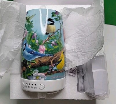 The Bradford Exchange Lighted Bird Scene Aromatherapy Electric Oil Diffuser.