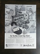 Vintage 1954 Black & Decker Electric Tool Chest Tools Full Page Original Ad