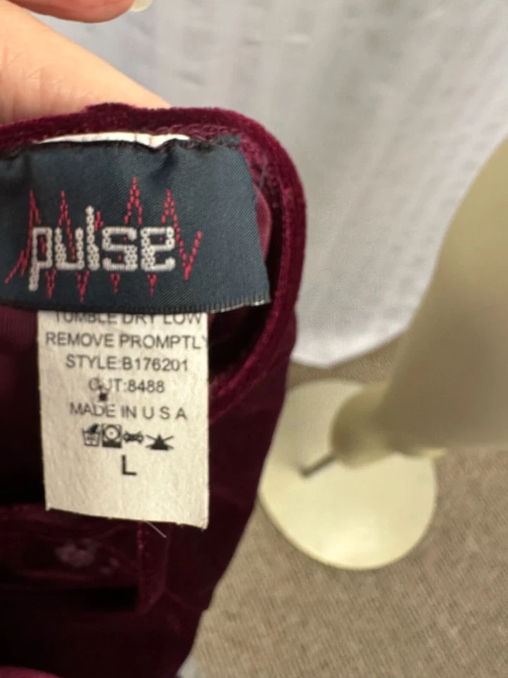 Vestido Pulse Mujer Borgoña Brillante con Correa de Espagueti Fiesta/Baile Escolar Talla LG Foto 3 de 4