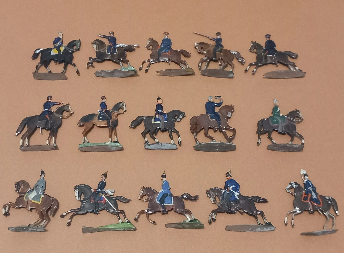 Plats d'étain - Zinnfiguren : Guerre de 1870 - 17 soldats prussiens