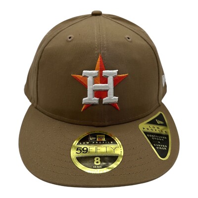 New Era 59Fifty Houston Astros Hat Cap Size 8 Khaki Tan Low Profile MLB Baseball