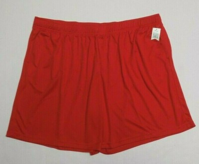 TEK GEAR FLATBACK TRAINING MESH SHORTS MENS SIZE 4XB - LARGE - RED - NWT