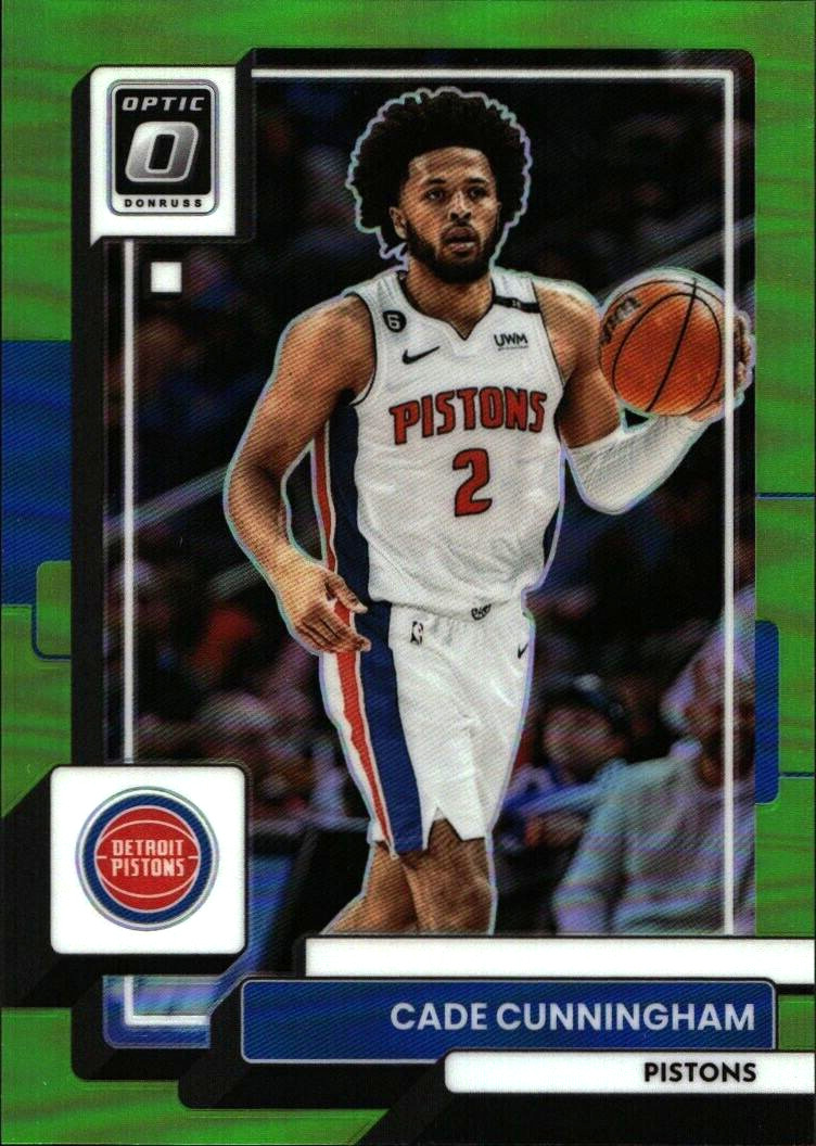 2022-23 Panini Donruss Optic Lime Green Prizm #92 Cade Cunningham /149 Pistons