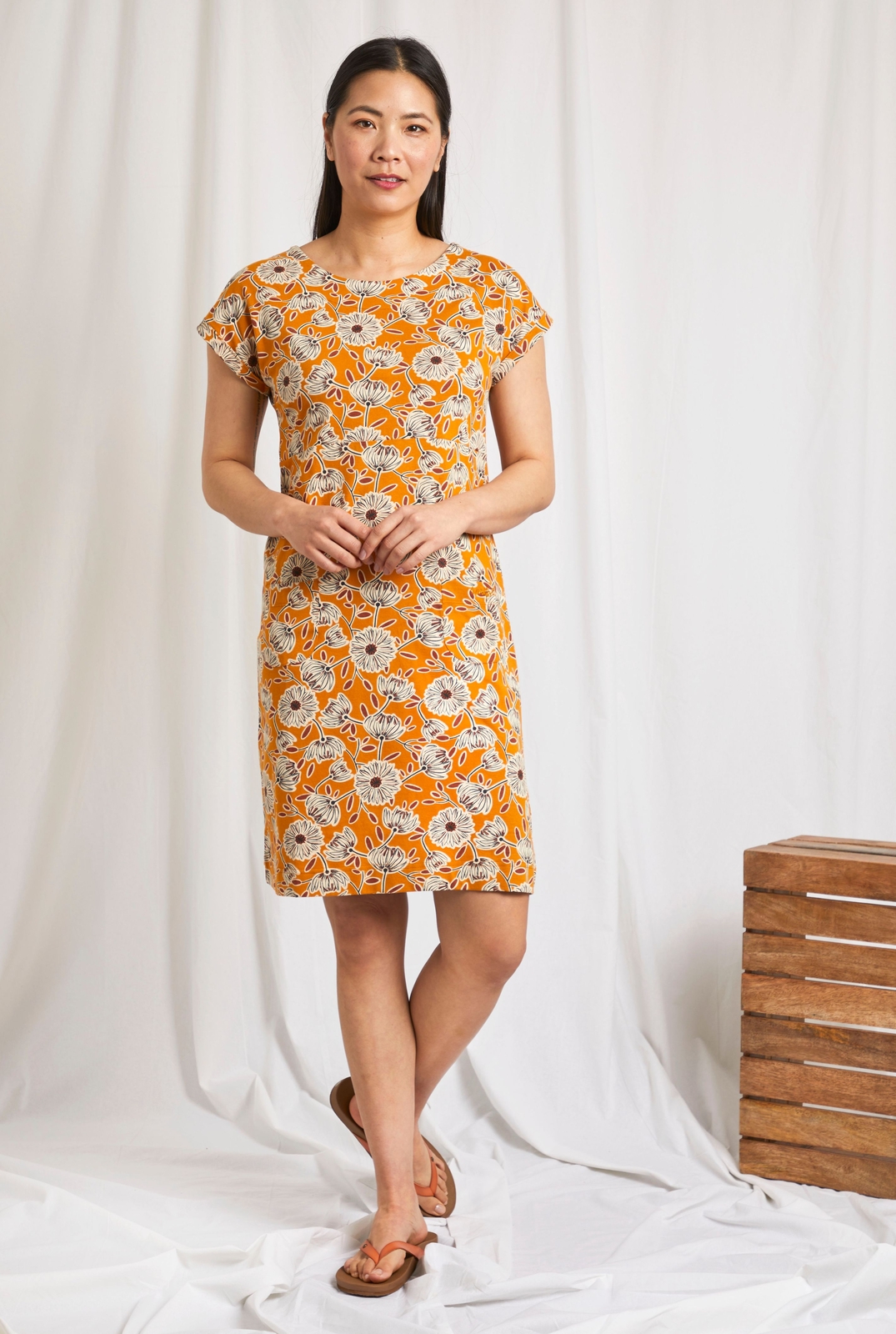 SIZES 8-20, RRP £45 Weird Fish Tallahassee Organic Cotton Printed Day Dress