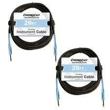 ChromaCast Pro Series Daphne Blue 20-Feet Pro Series Instrument Cable | 2 PACK