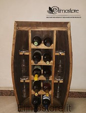 Botti/botte Cantinetta portabottiglie 10 posti 4 calici