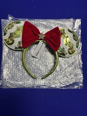 Disney Parks Christmas Holiday Ornament‎ Ear Headband Red Bow Gold Star New Disney Parks Christmas Holiday‎ Ornament Ear Headband Red  main image 4