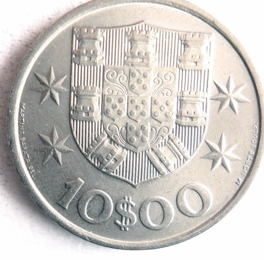 1973 PORTUGAL 10 ESCUDOS - Excellent Coin - FREE SHIP - Portugal Bin #B - Image 2 of 2