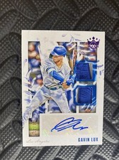 Gavin Lux 2020 Panini Diamond Kings Dual Patch AUTO SP /15, Los Angeles Dodgers