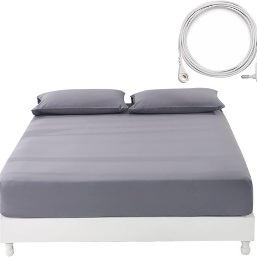 Grounding Sheets Queen Size 90% Cotton + 10% Silver Fiber Earthing Fitted Sheets - Picture 12 of 12