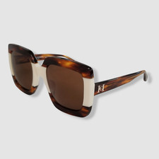 440 Carolina Herrera SHN 596L Women Brown Square Sunglasses Shades 54-23-135