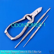 Toe Nail Clipper Cutter - Chiropody Heavy Duty for Thick Nails  File Lifter Set