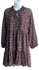 American Eagles Outfitters Floral Tiered Midi Dress Cottagecore Prairie New